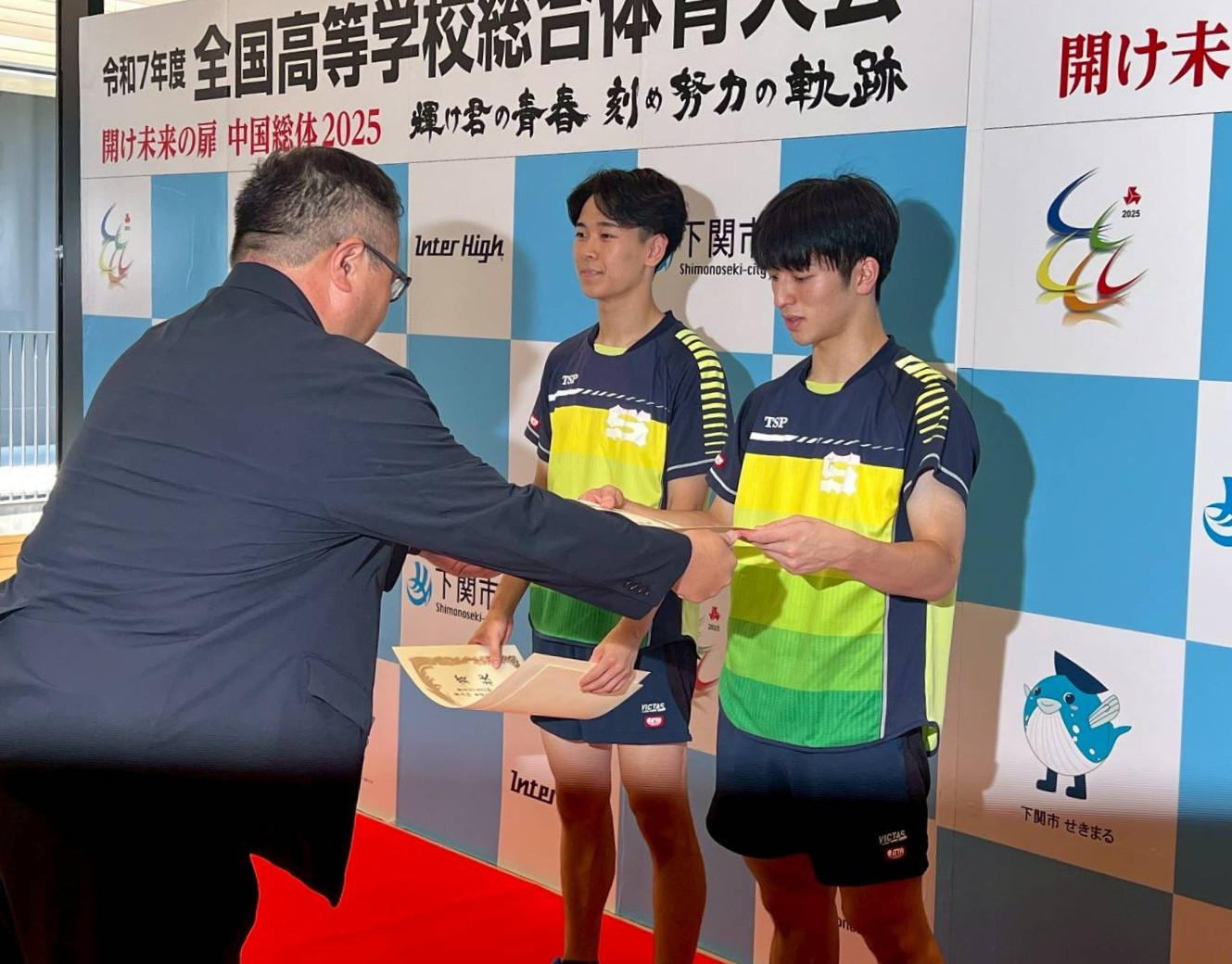 県勢史上初2年連続入賞・卓球男子ダブルス第5位!
